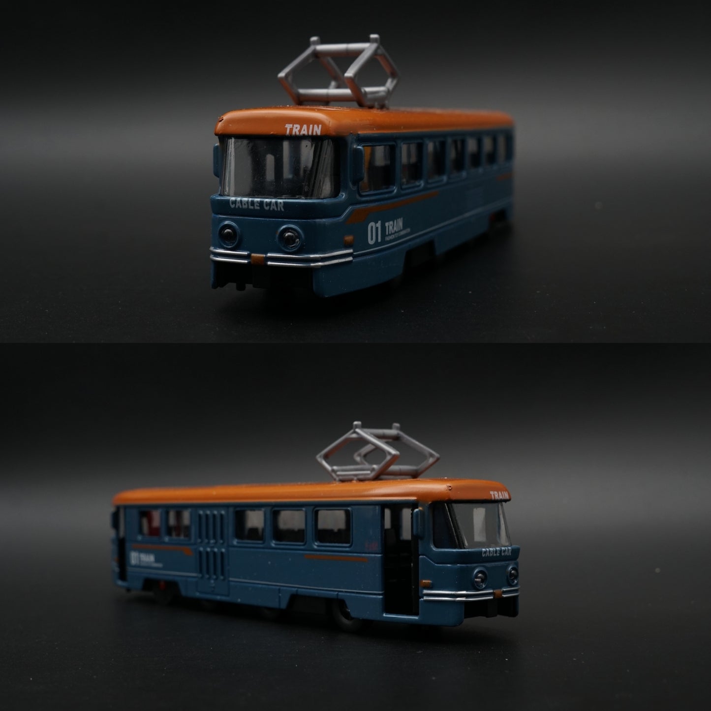 Metal Body Cable Car Train Model – Blue -  Kunju Vandi  
