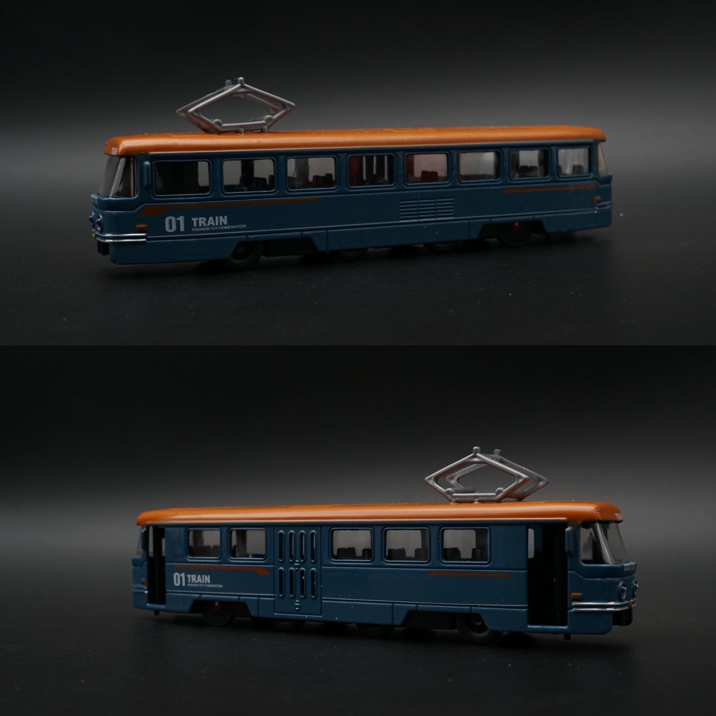 Metal Body Cable Car Train Model – Blue -  Kunju Vandi  