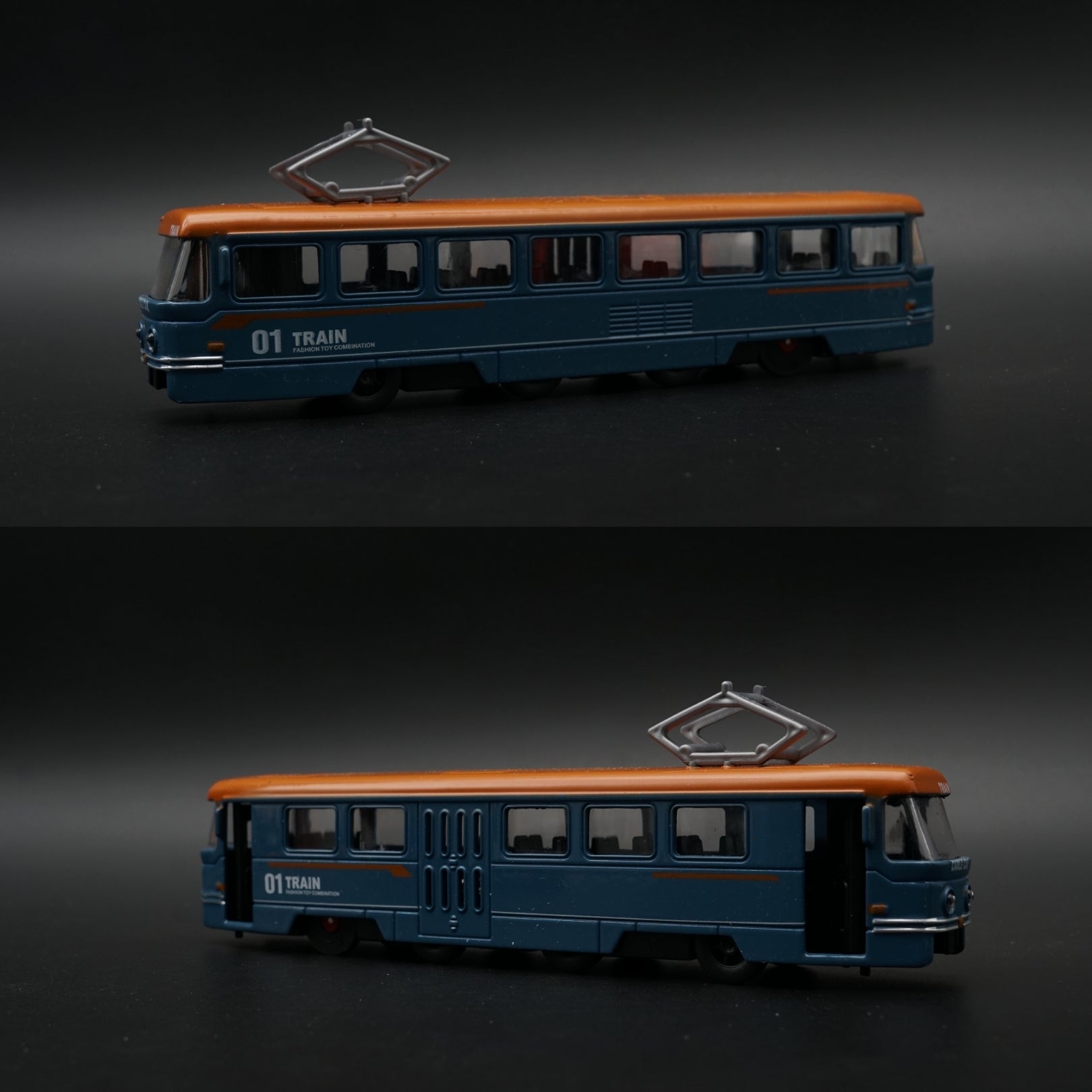 Metal Body Cable Car Train Model – Blue -  Kunju Vandi  