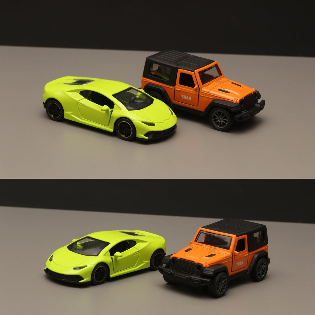 1:43 Lambo, Thar Diecast Combo -  Kunju Vandi  