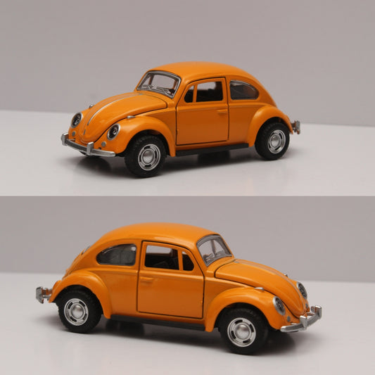 1:36 Beetle Metal Body Yellow Diecast