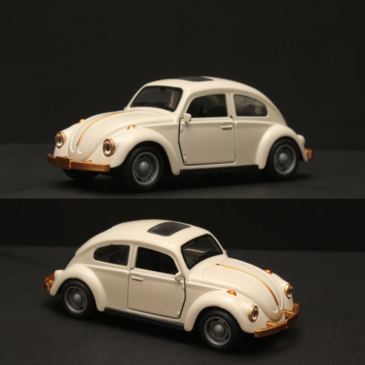 1:36 Beetle Metal Body White Diecast -  Kunju Vandi  