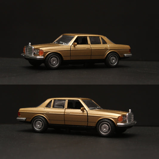 1:36 Mercedes Benz  W123 Metal Diecast Car (Gold)