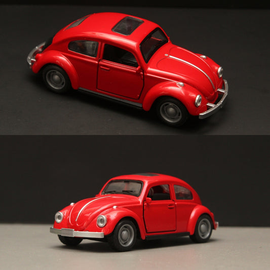 1:36 Beetle Metal Body Red Diecast