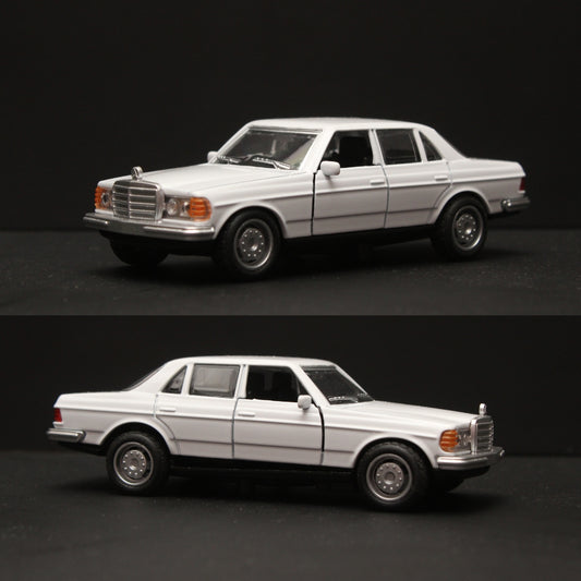 1:36 Mercedes Benz  W123 Metal Diecast Car (White)