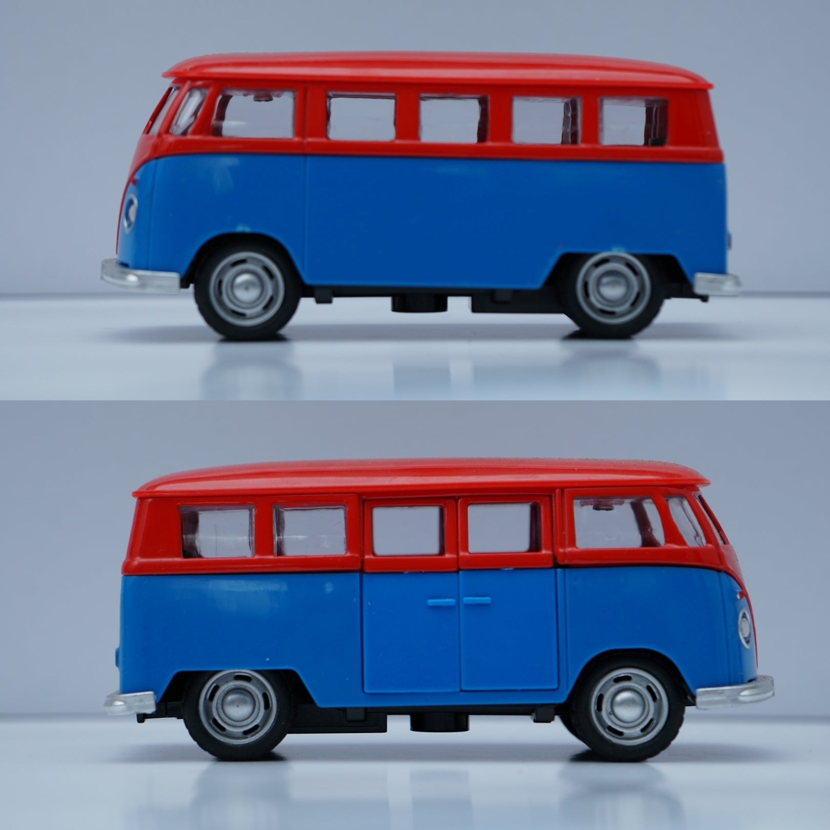 Volkswagen T1 Diecast, Blue-Red -  Kunju Vandi  