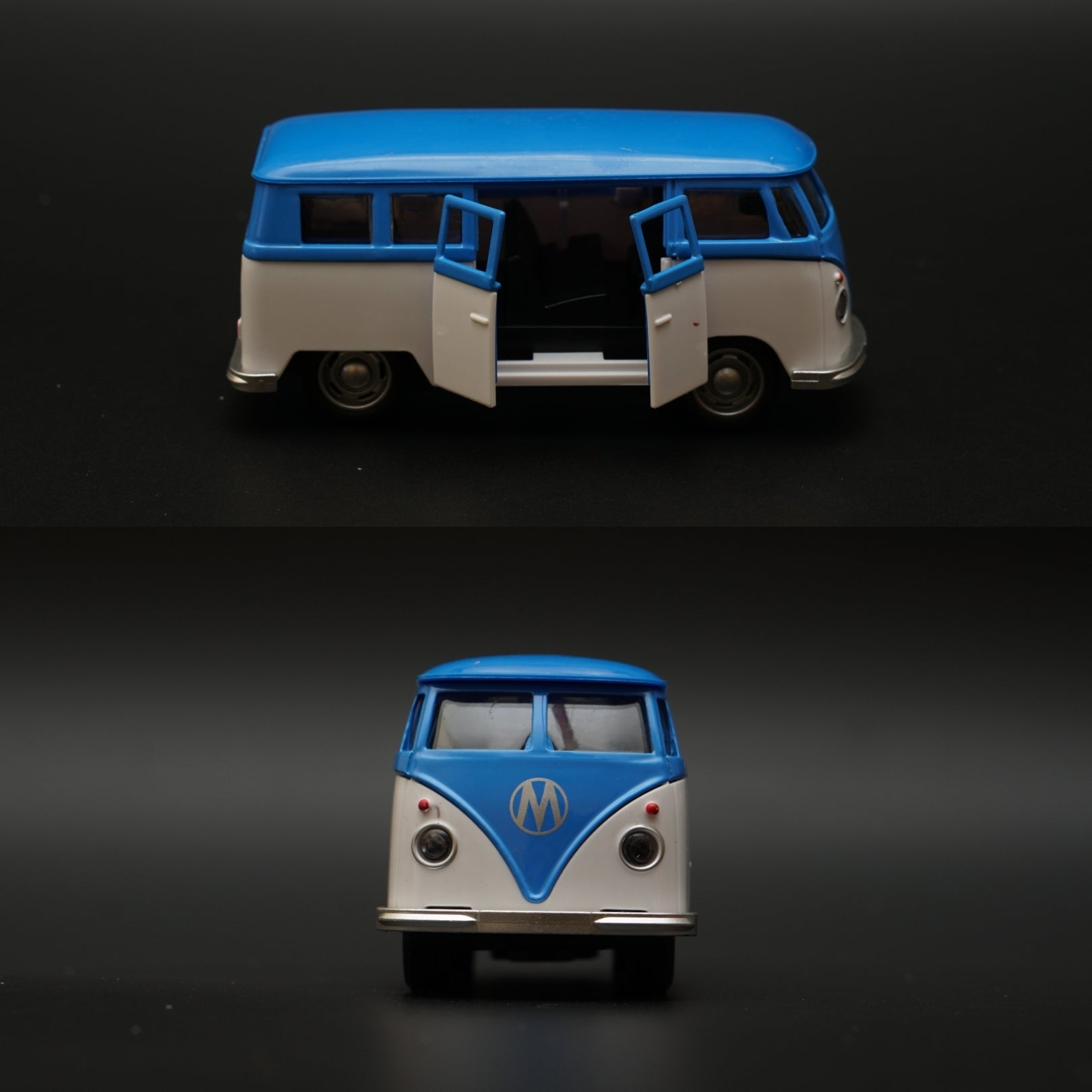 Volkswagen T1 Diecast, Blue-White -  Kunju Vandi  