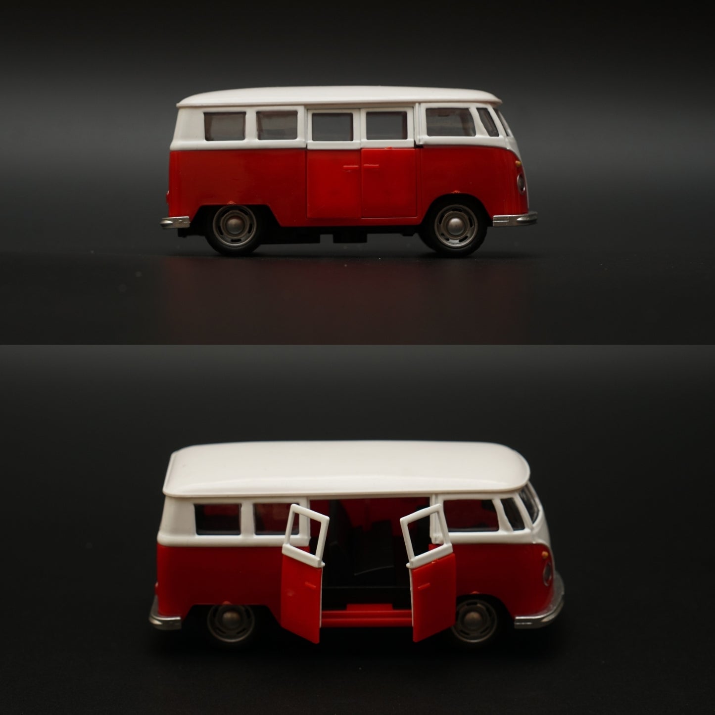 Volkswagen T1 Diecast, Red-White -  Kunju Vandi  