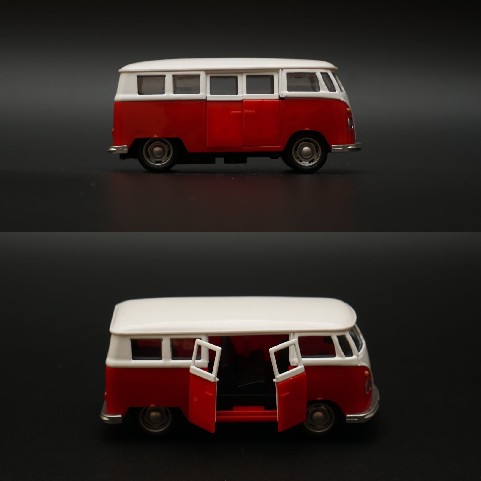 Volkswagen T1 Diecast, Red-White -  Kunju Vandi  