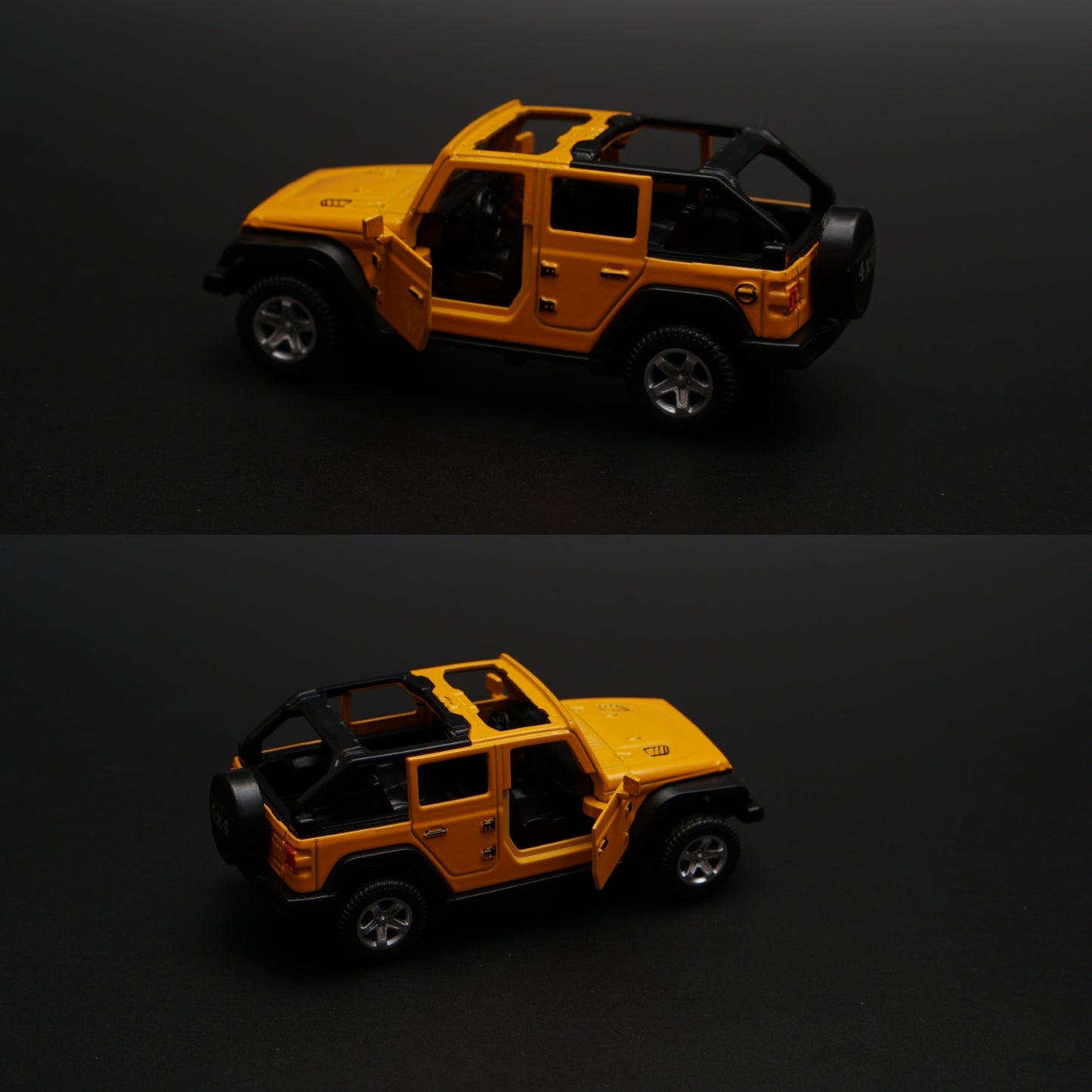 1:36 Gwagon , Jeep Diecast Combo ( Black,Yellow )