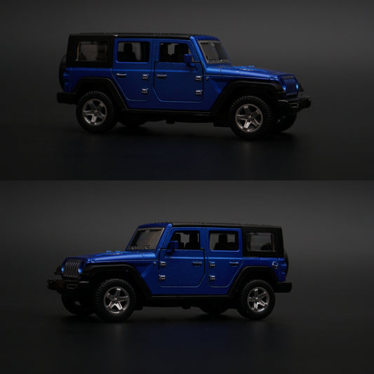 1:36 Jeep Diecast Blue (Hard Top)