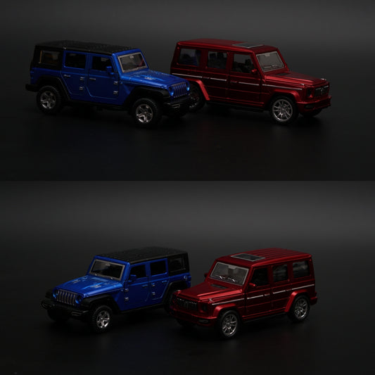 1:36 Gwagon , Jeep Diecast Combo ( Blue , Red )