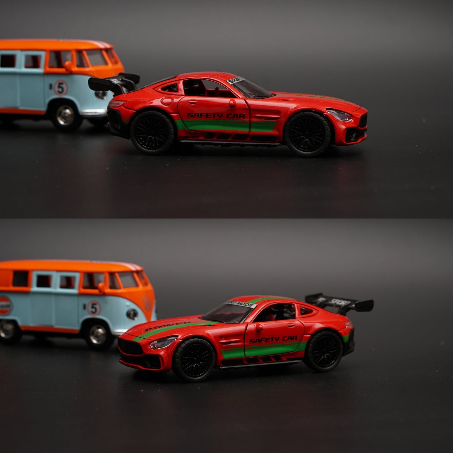 1:36 Volkswagen T1 , AmgGt Diecast combo (Red, Orange) -  Kunju Vandi  