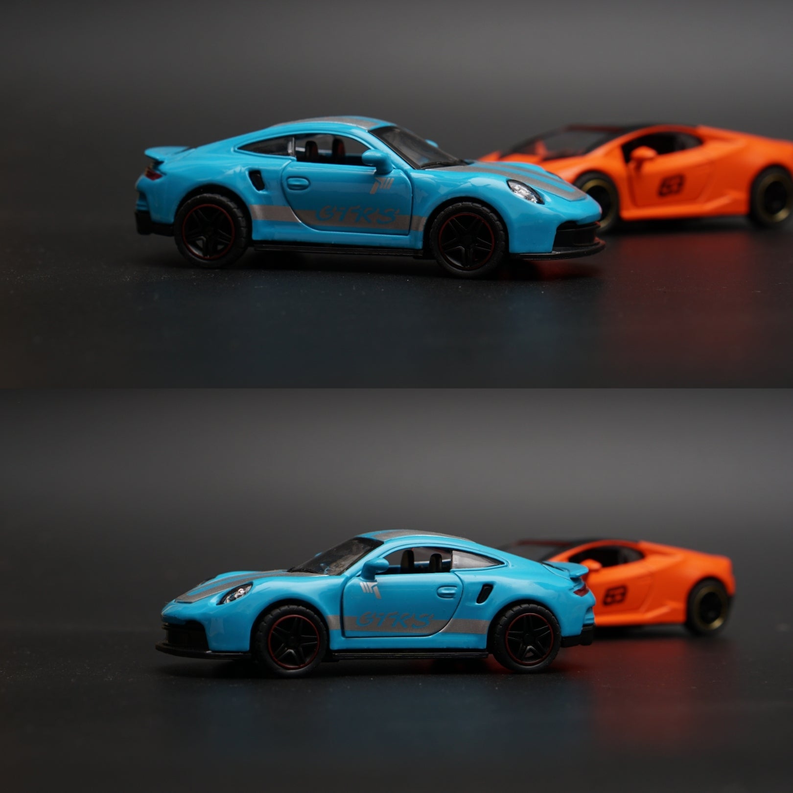 1:43 Porsche , Lambo Diecast Combo (Blue,Orange) -  Kunju Vandi  