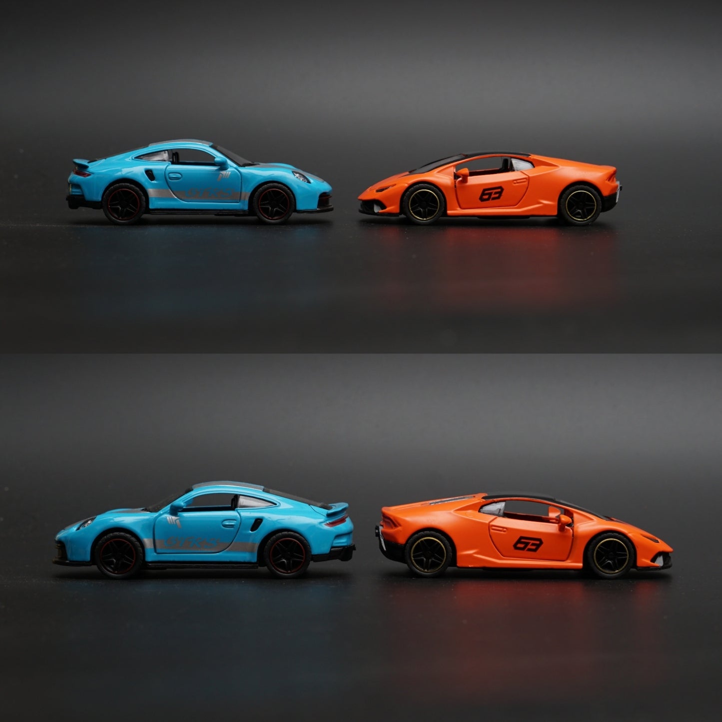 1:43 Porsche , Lambo Diecast Combo (Blue,Orange) -  Kunju Vandi  
