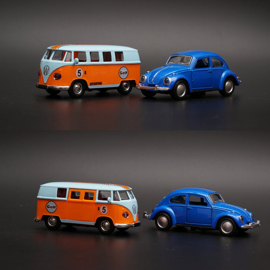 Volkswagen T1 , Beetle diecast Combo (Blue) -  Kunju Vandi  