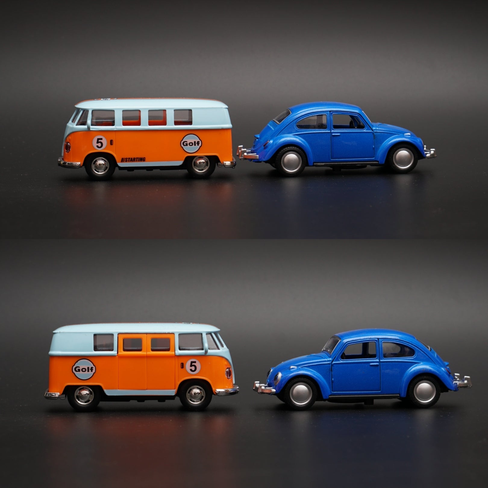 Volkswagen T1 , Beetle diecast Combo (Blue) -  Kunju Vandi  