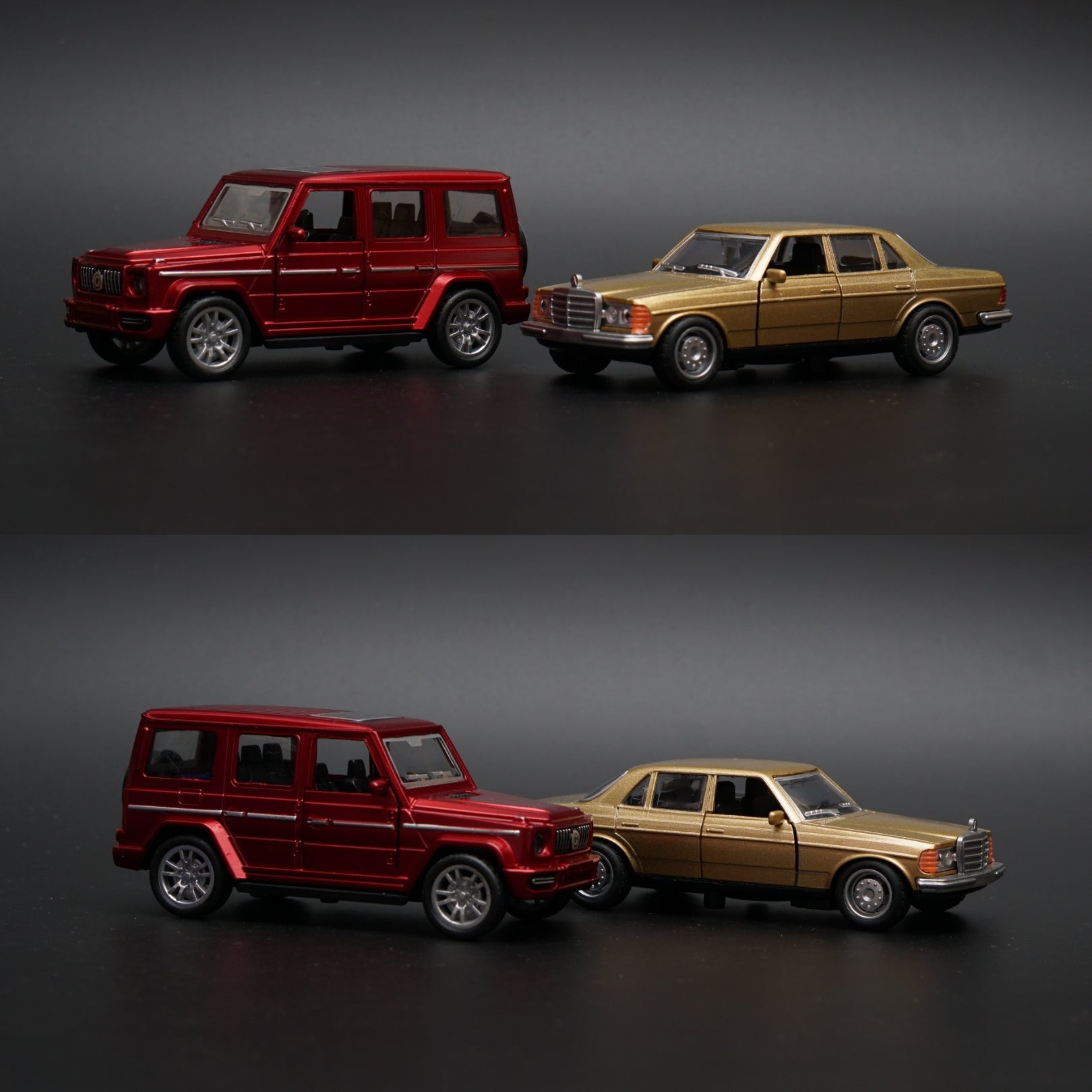 1:36 Gwagon , W123 Diecast combo ( Red,Gold) -  Kunju Vandi  