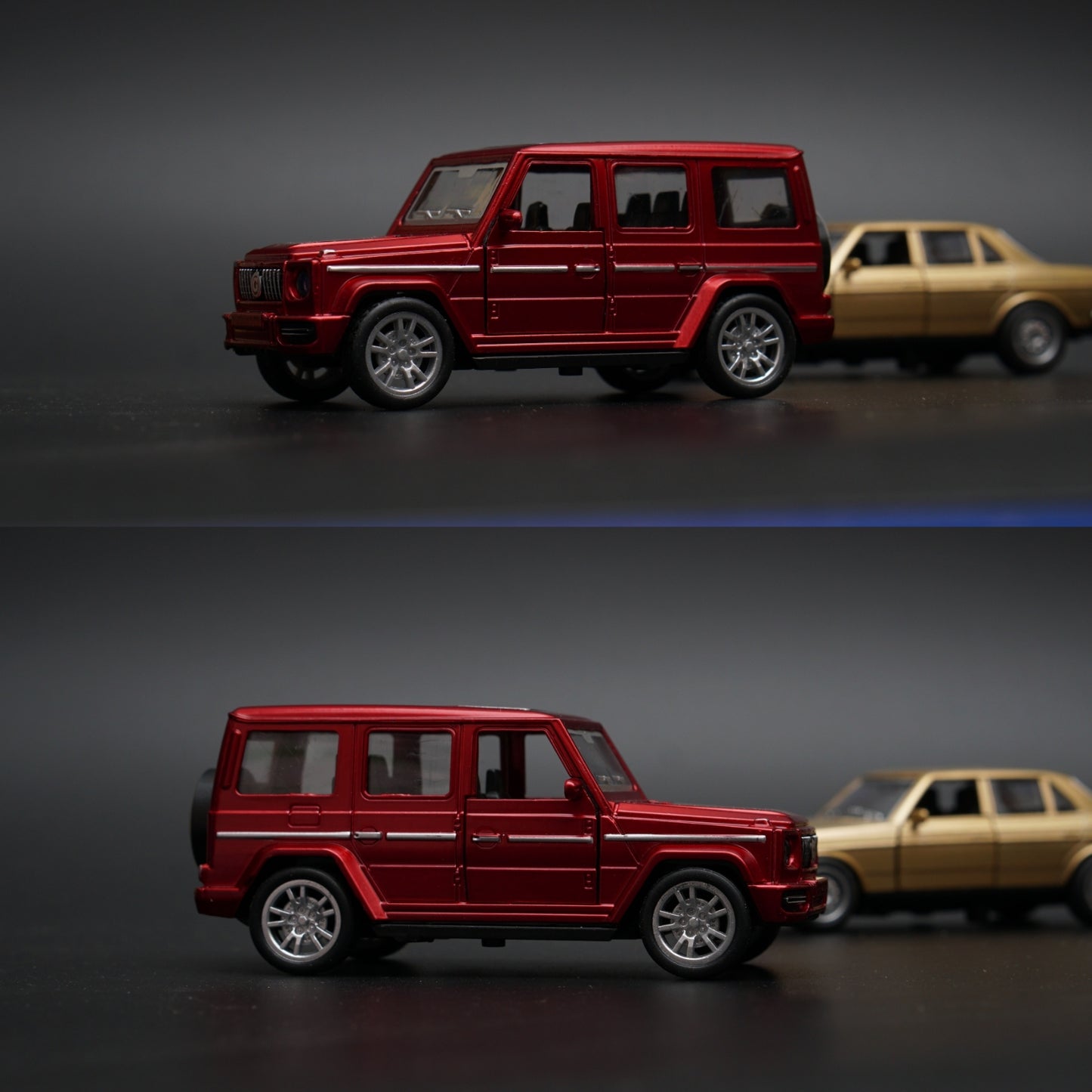 1:36 Gwagon , W123 Diecast combo ( Red,Gold) -  Kunju Vandi  