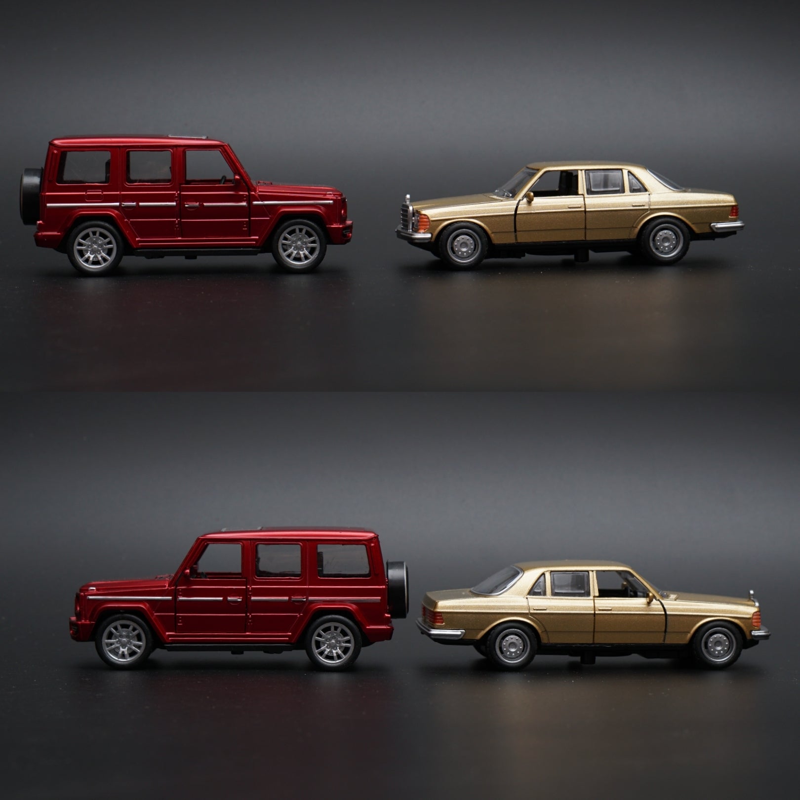 1:36 Gwagon , W123 Diecast combo ( Red,Gold) -  Kunju Vandi  