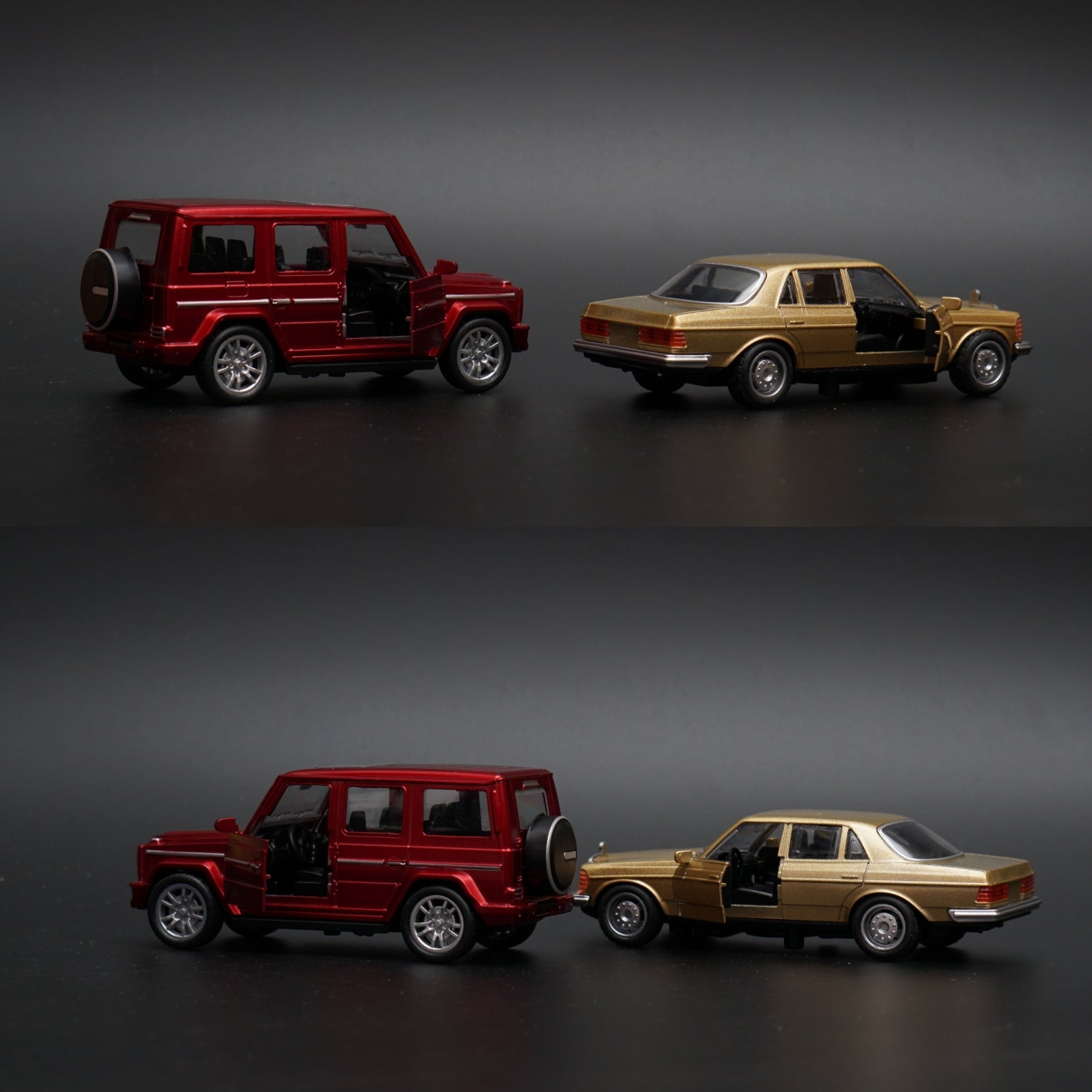 1:36 Gwagon , W123 Diecast combo ( Red,Gold) -  Kunju Vandi  