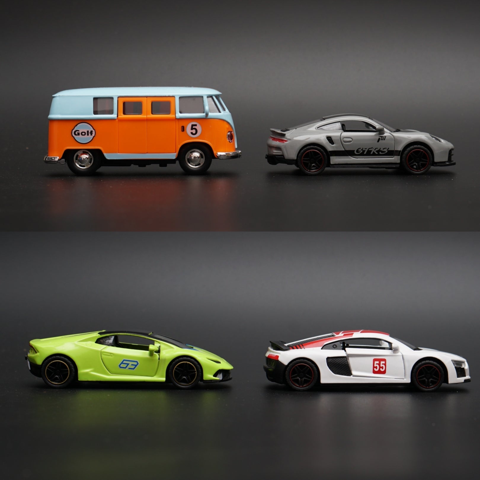 Volkswagen T1 ,Porsche , Lambo,Audi Diecast Combo -  Kunju Vandi  
