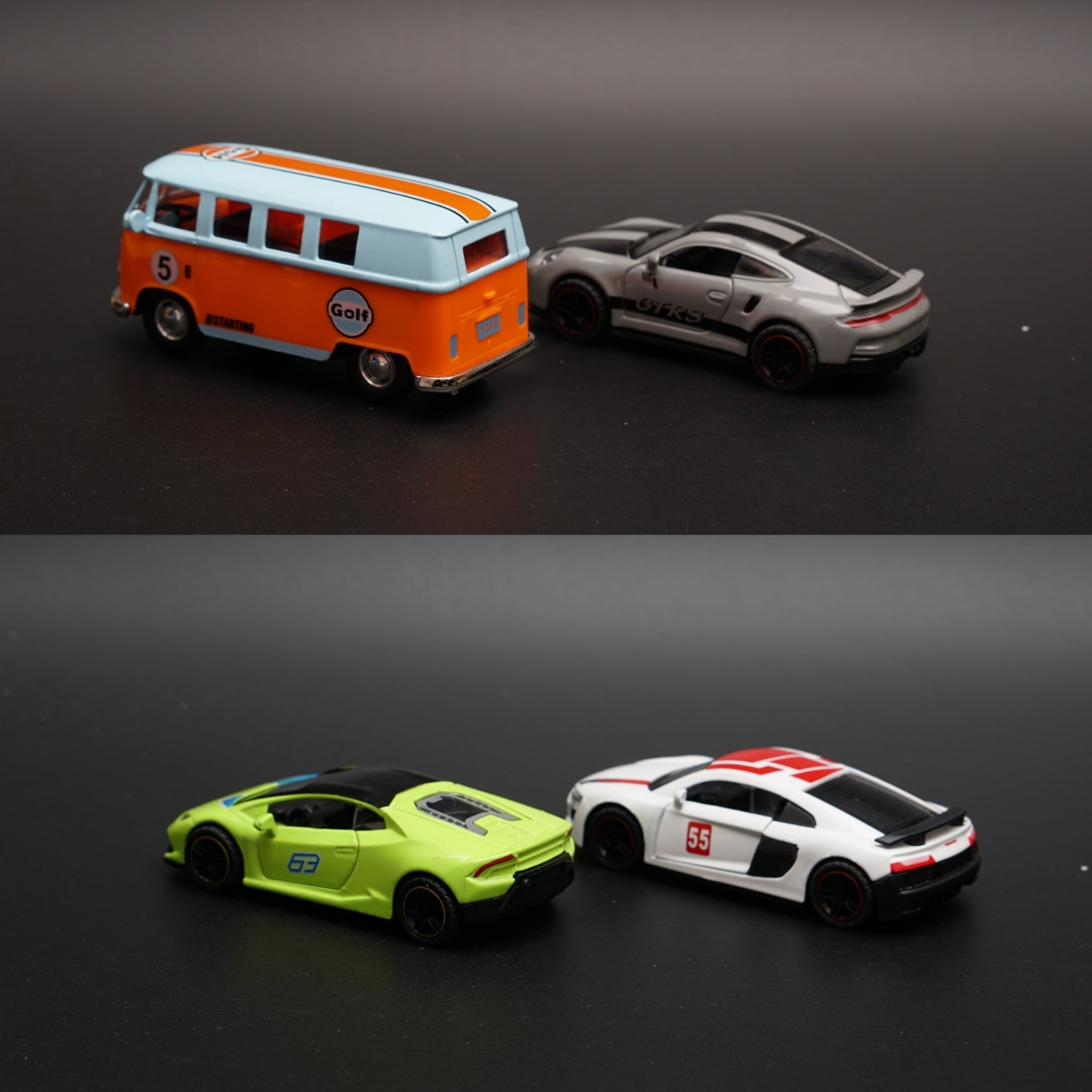 Volkswagen T1 ,Porsche , Lambo,Audi Diecast Combo -  Kunju Vandi  