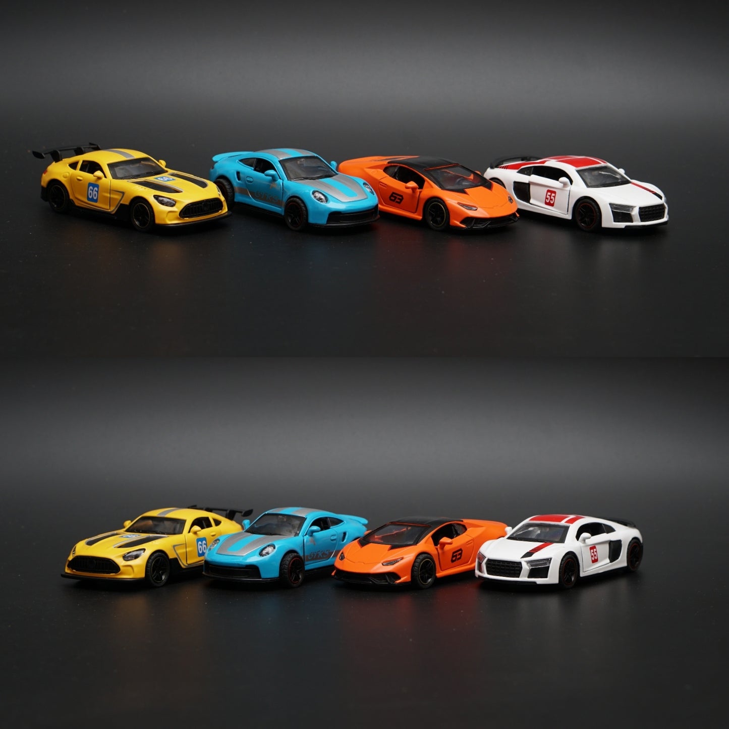 1:43 AmgGt,Porsche,Lambo,Audi Diecast Combo -  Kunju Vandi  
