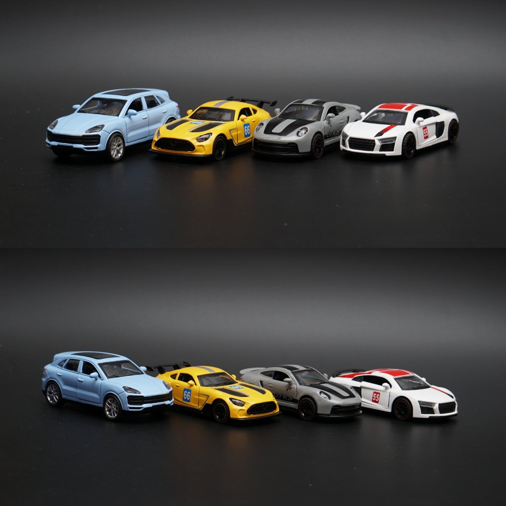 1:43 Porsche , AmgGT , Audi , 4pcs Diecast Combo -  Kunju Vandi  