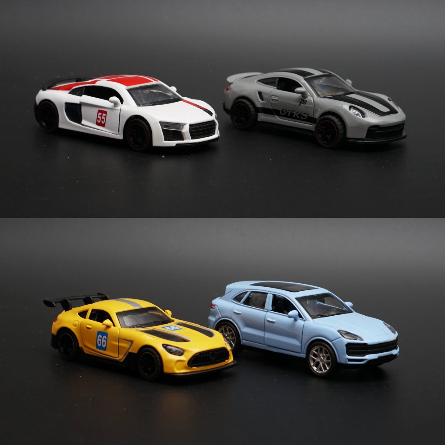 1:43 Porsche , AmgGT , Audi , 4pcs Diecast Combo -  Kunju Vandi  