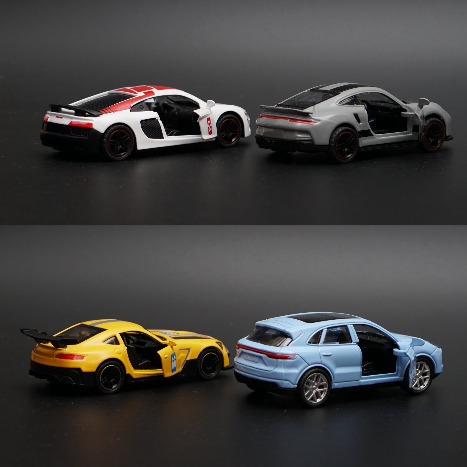 1:43 Porsche , AmgGT , Audi , 4pcs Diecast Combo -  Kunju Vandi  