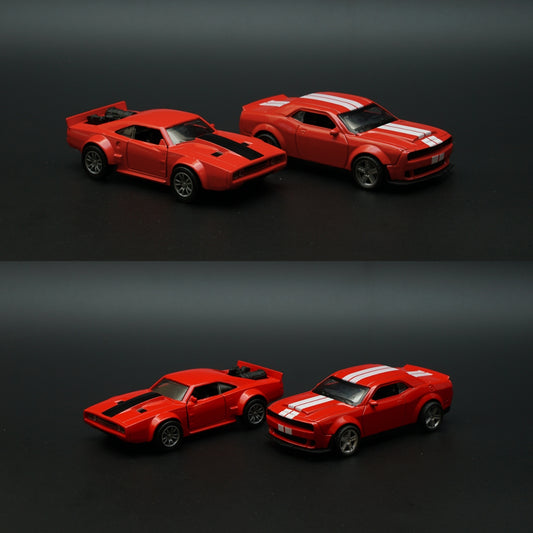 1:36 Dodge Diecast Combo (Red,Red) -  Kunju Vandi  