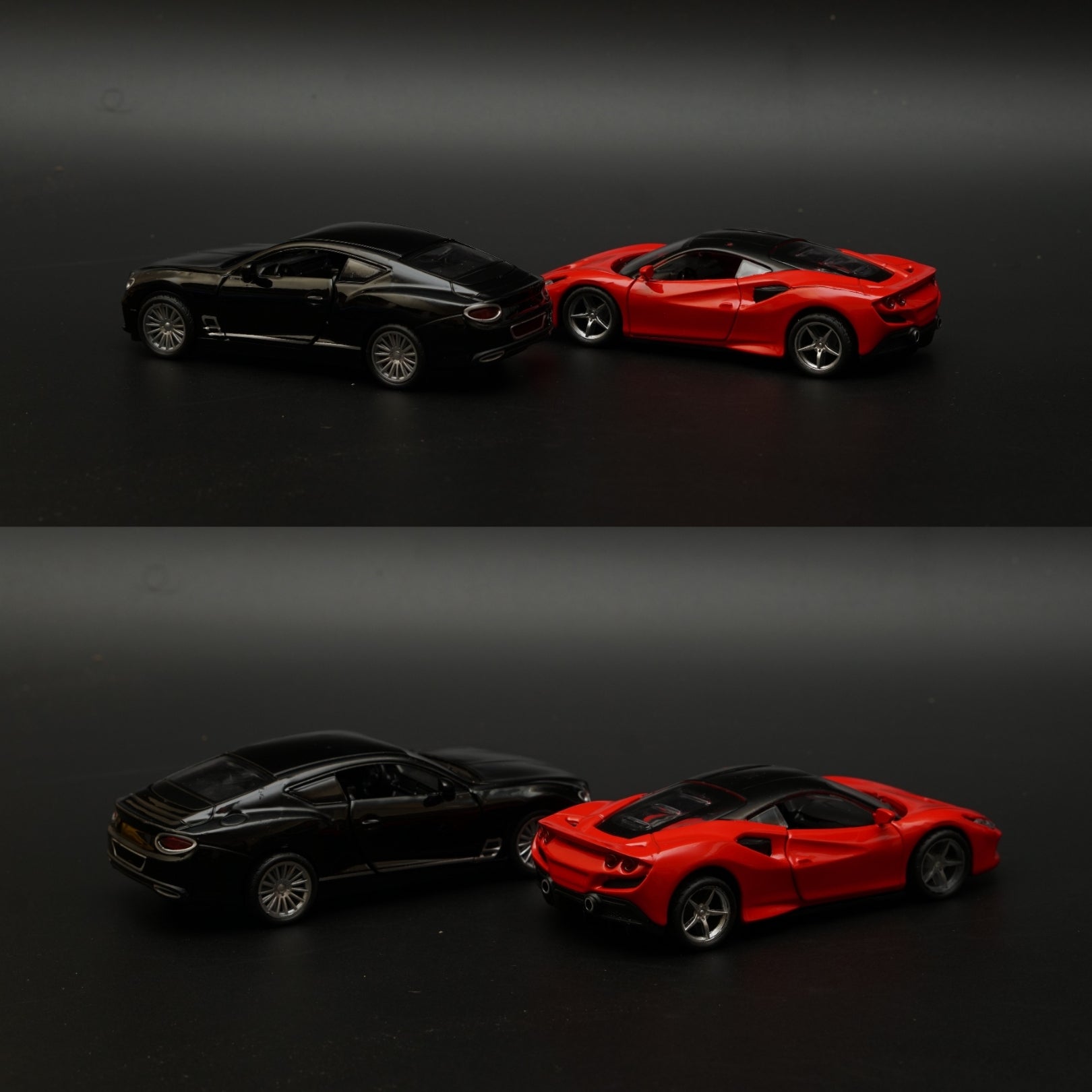 1:36 Ferrari , Bentley Diecast Combo (Black,Red) -  Kunju Vandi  
