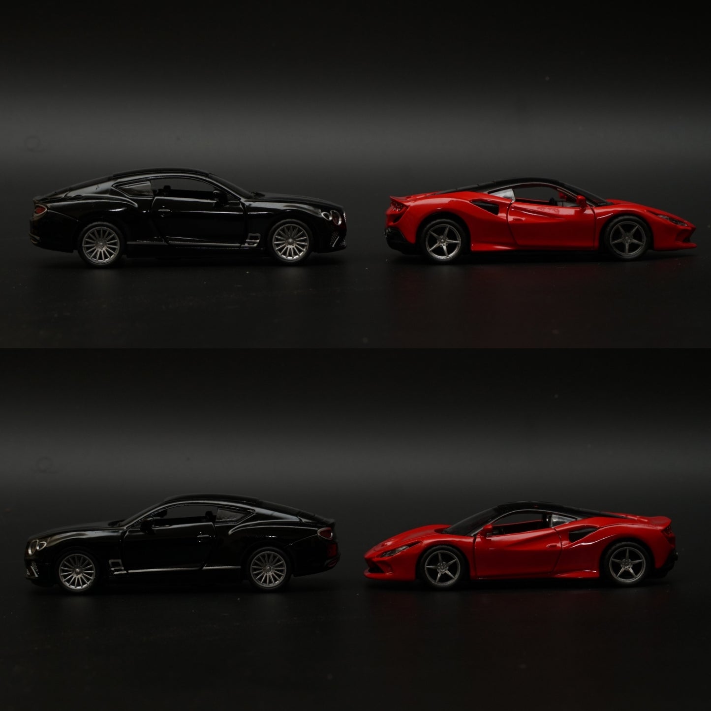 1:36 Ferrari , Bentley Diecast Combo (Black,Red) -  Kunju Vandi  