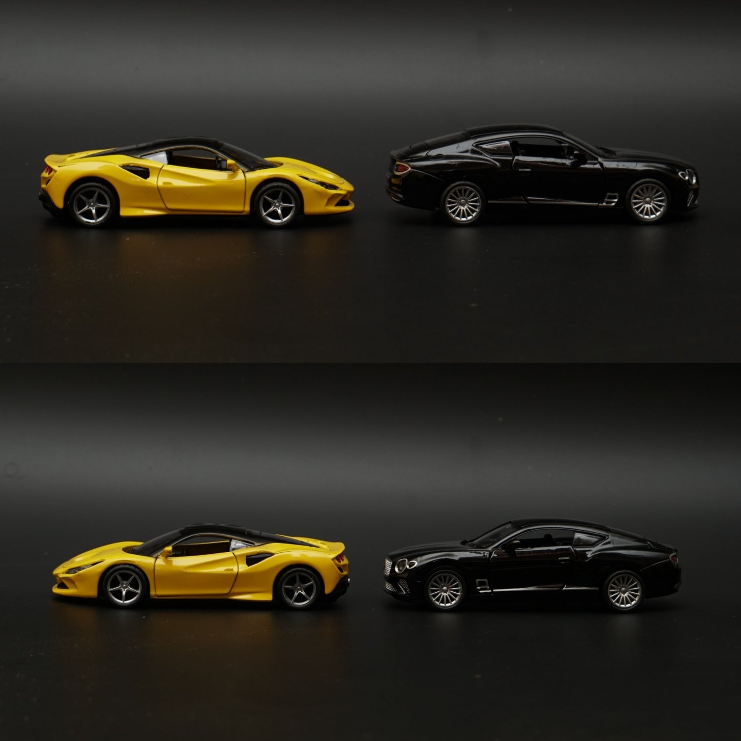 1:36 Ferrari , Bentley Diecast Combo (Yellow,Black) -  Kunju Vandi  