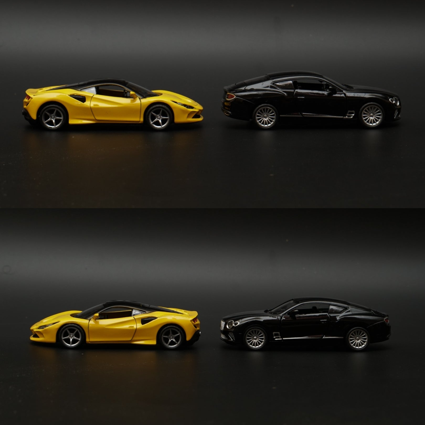 1:36 Ferrari , Bentley Diecast Combo (Yellow,Black) -  Kunju Vandi  