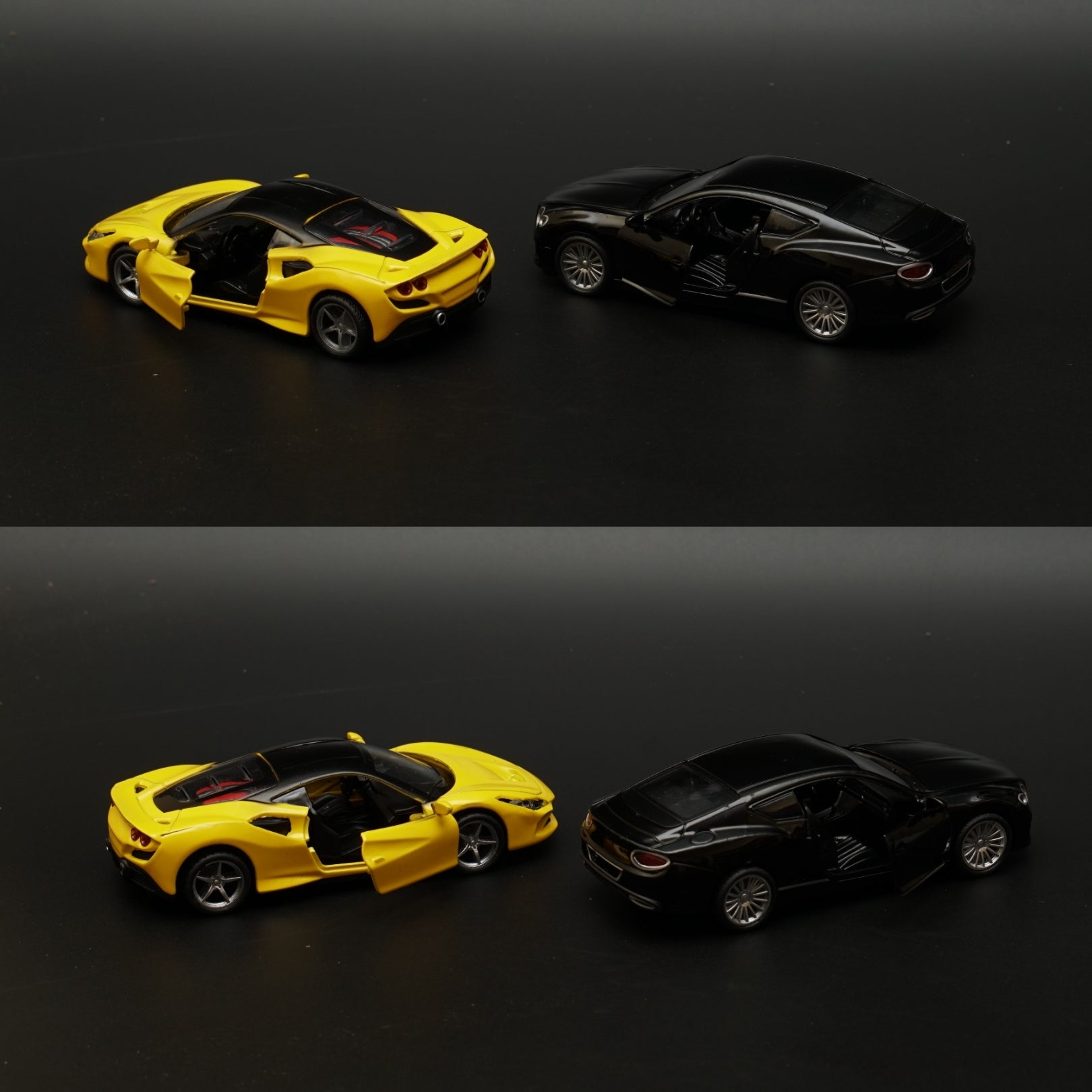 1:36 Ferrari , Bentley Diecast Combo (Yellow,Black) -  Kunju Vandi  