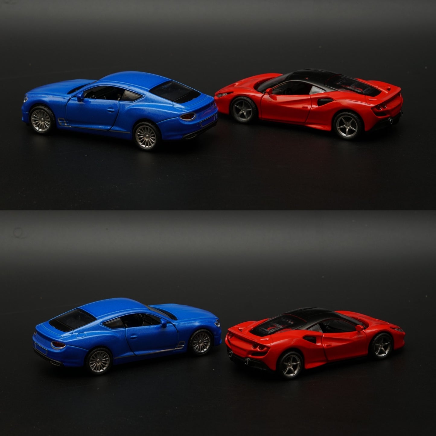 1:36 Ferrari , Bentley Diecast Combo (Blue,Red) -  Kunju Vandi  