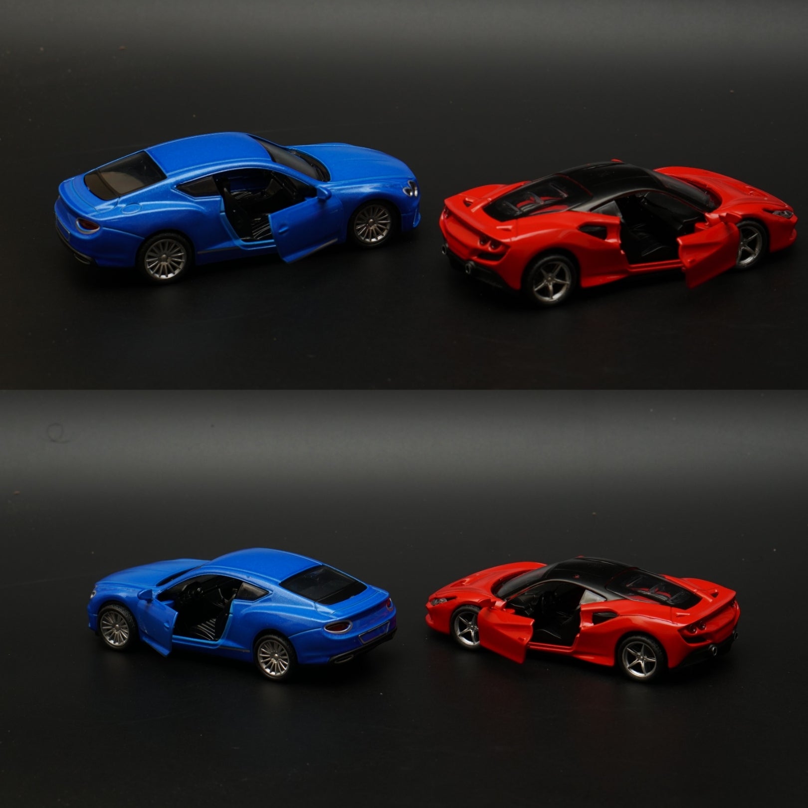 1:36 Ferrari , Bentley Diecast Combo (Blue,Red) -  Kunju Vandi  