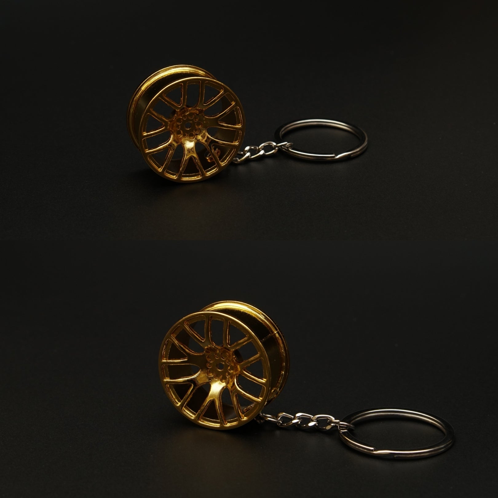 Car parts Keychain Wheel (Gold) -  Kunju Vandi  