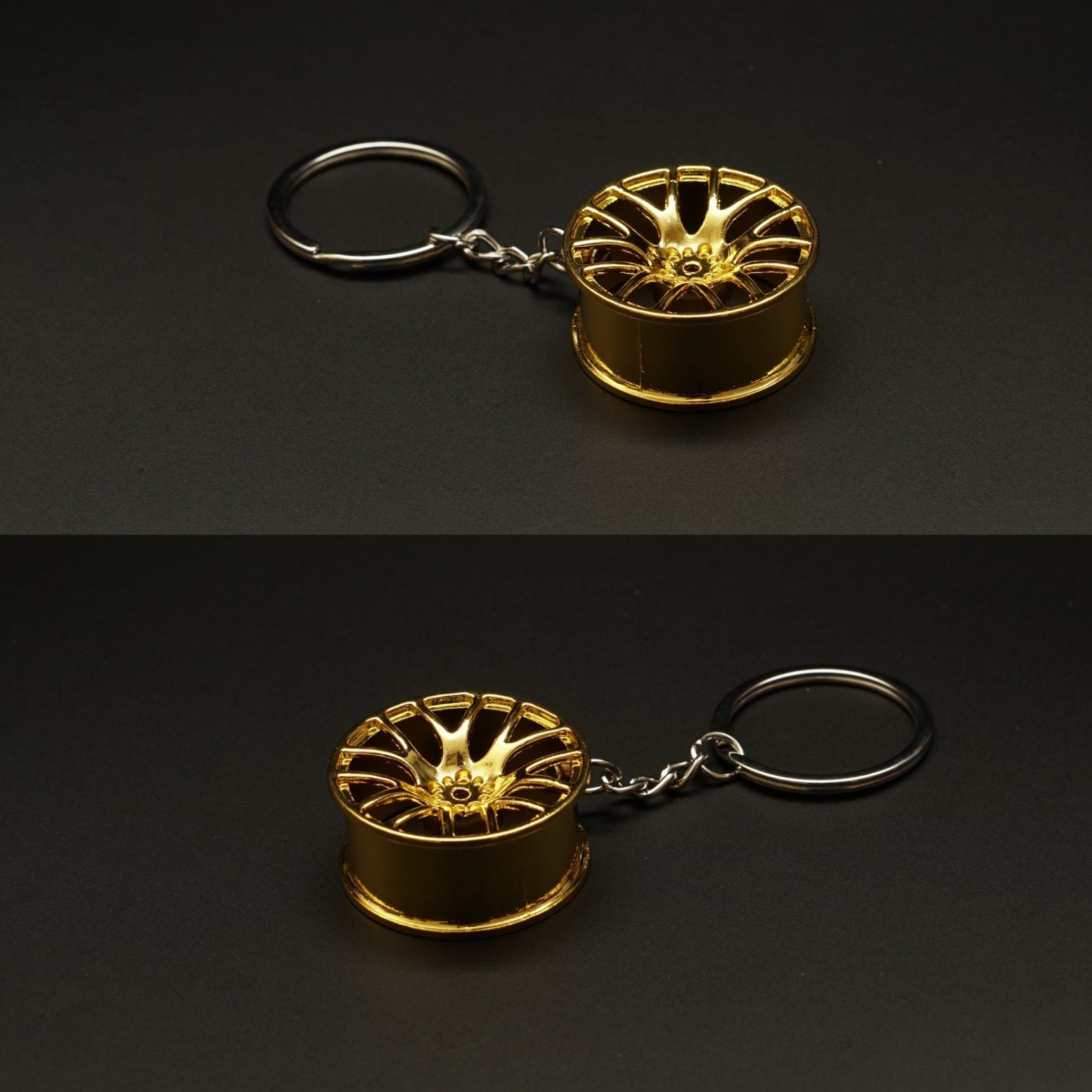 Car parts Keychain Wheel (Gold) -  Kunju Vandi  