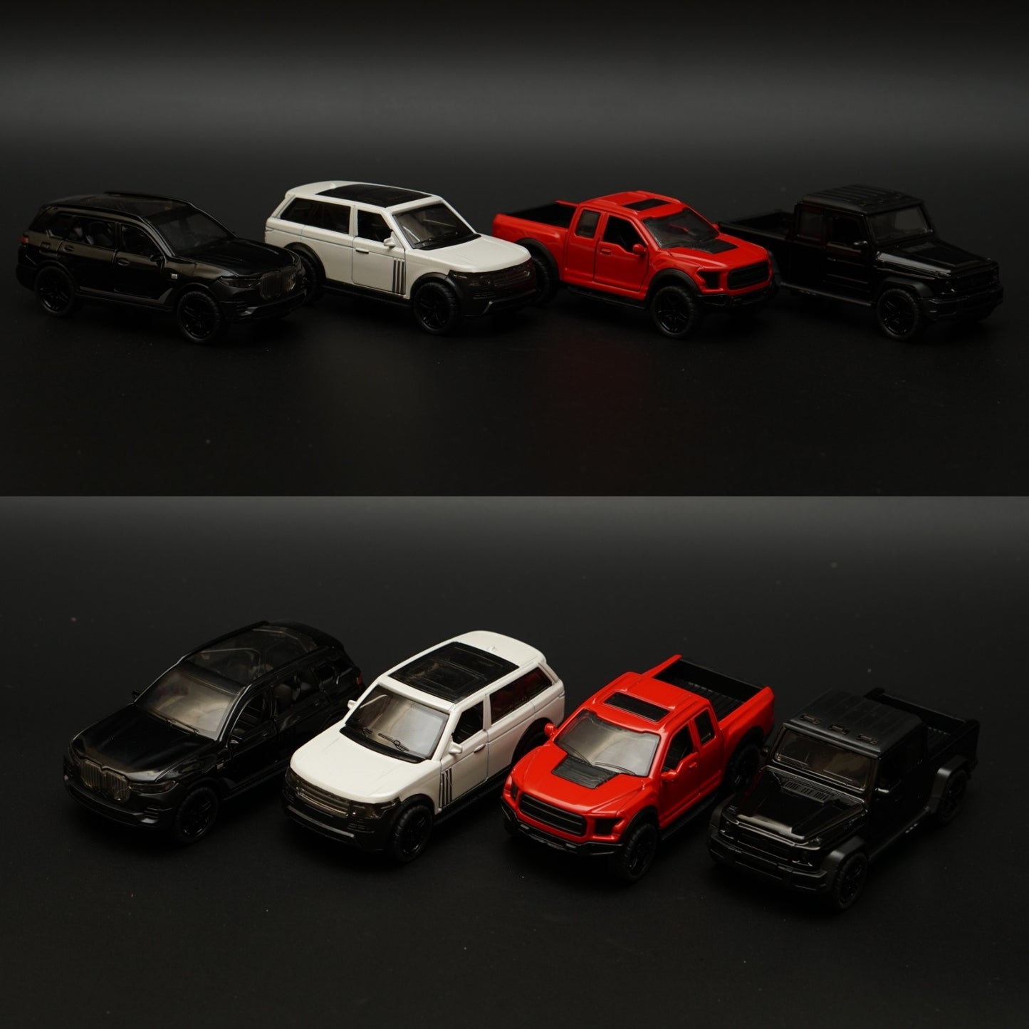 1:43 Raptor, Gwagon, BMW, Range Rover Diecast Combo