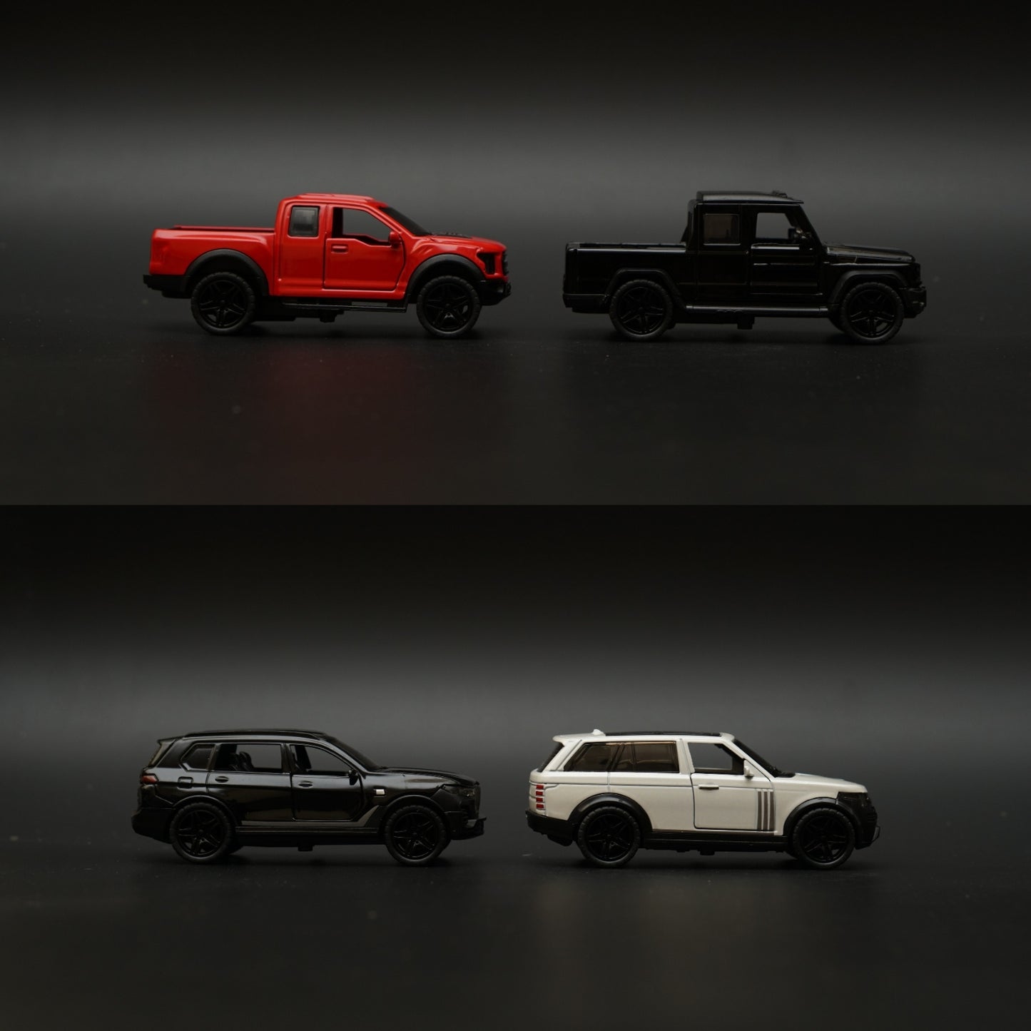1:43 Raptor, Gwagon, BMW, Range Rover Diecast Combo