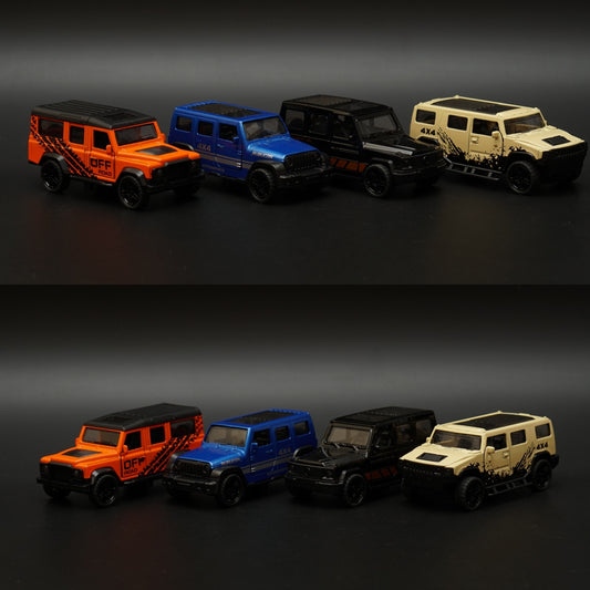 1:43 Defender, Jeep, Gwagon, Hummer 4 Car Diecast Combo