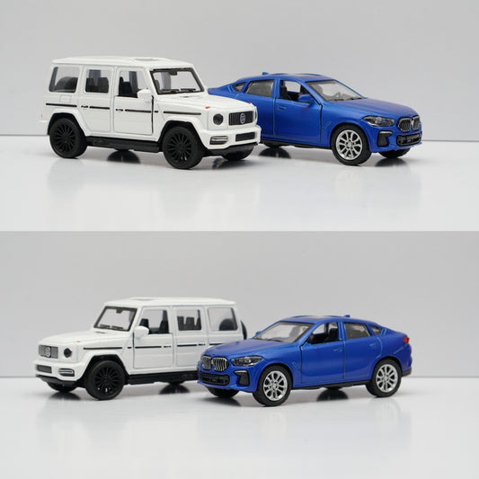 1:43 Gwagon , BMW Diecast Combo (White,Blue)