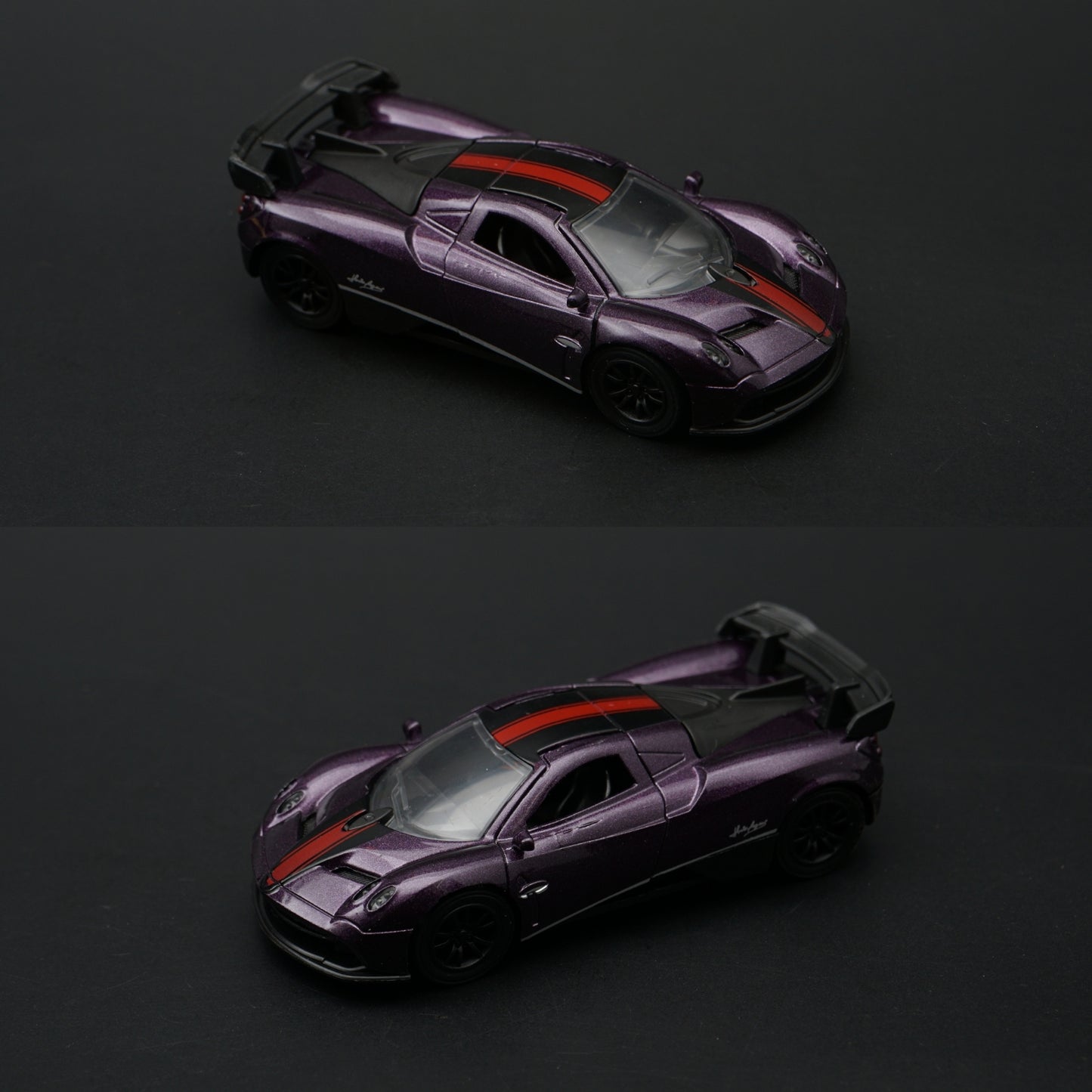 1:43 Pagani Zonda Diecast — Deep Purple | Red Racing Stripe | Ultra Rare