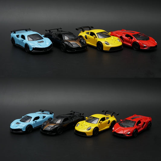 1:43 Hypercar Legends 4-Car Combo | Ferrari · Pagani Zonda · Porsche GT3 RS · Lamborghini Revuelto
