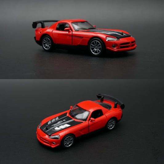 1:36 Dodge Viper SRT Diecast — Red | Black Stripe | American Muscle Legend