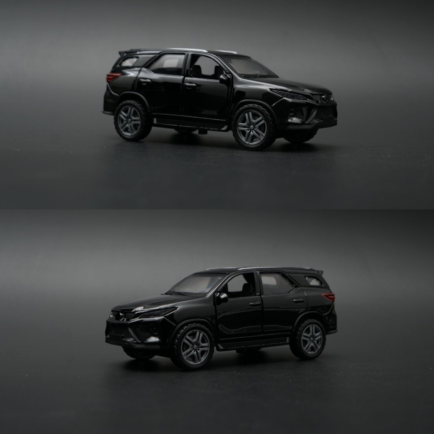 1:36 Toyota Fortuner Diecast — Gloss Black | Premium SUV Collector's Model