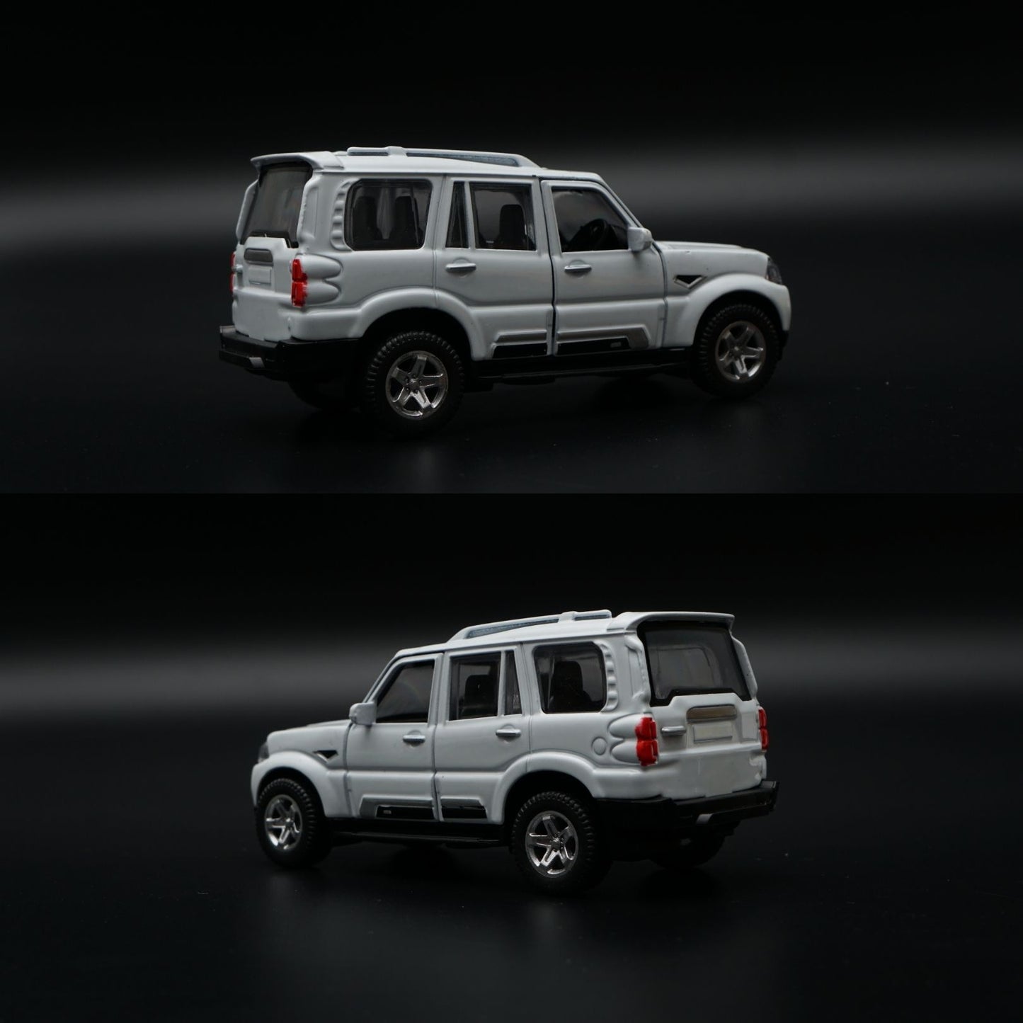 1:36 Scorpio Diecast SUV | White 4-Door | Rugged Off-Roader Collectible